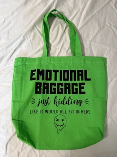 emotional baggage tote